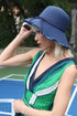 Navy Fringe Straw Hat
